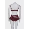 Burgundy swimsuit with tag