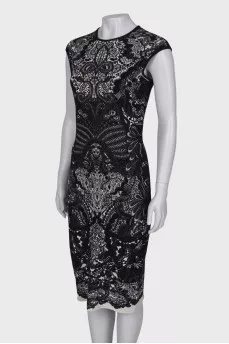 Black and white sheath dress