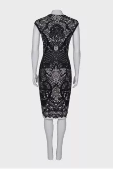 Black and white sheath dress