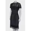 Charcoal dress with lace