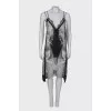 Printed silk slip dress