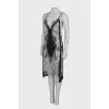 Printed silk slip dress