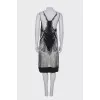 Printed silk slip dress