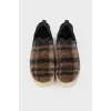 Slip-ons with top as fur