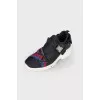 Textile sneakers with straps