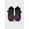 Textile sneakers with straps