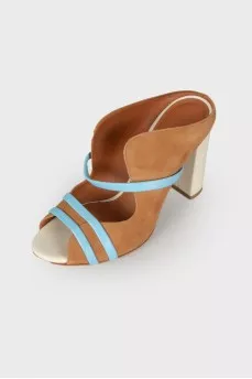 Tan suede sandals