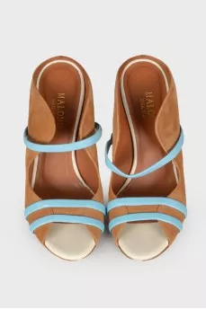 Tan suede sandals
