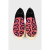 Slip-on sneakers with snakeskin effect