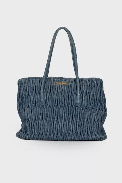 Denim blue bag