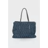 Denim blue bag