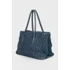Denim blue bag