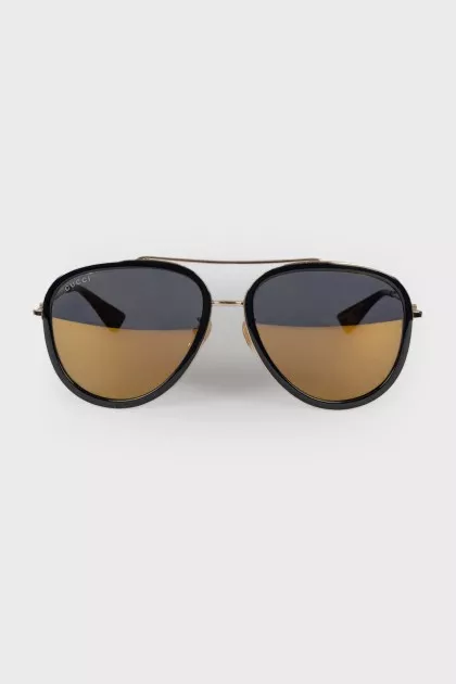 Gold frame sunglasses