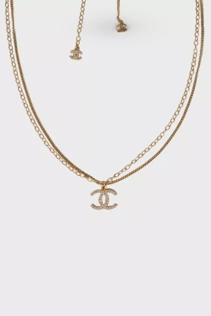 Necklace - strap with double chain