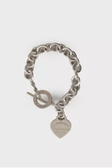 Silver bracelet with signature engraving