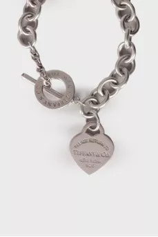 Silver bracelet with signature engraving