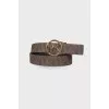 Reversible belt with brand logo