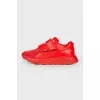 Red mixed sneakers
