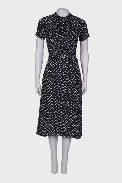 Navy polka dot dress