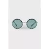 Turquoise rhinestone sunglasses