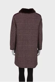 Tweed purple coat