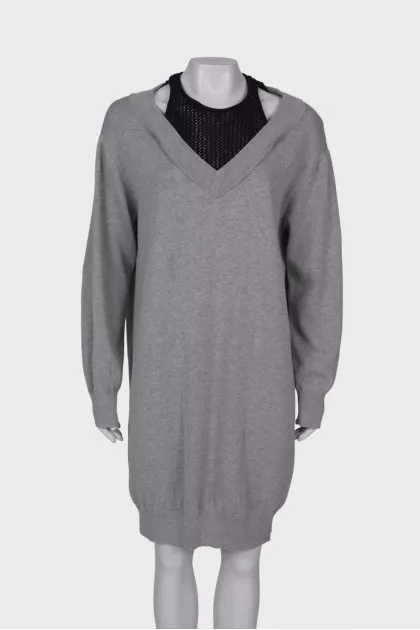 Gray loose fit dress