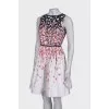 Black and white dress in floral print