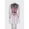 Black and white dress in floral print
