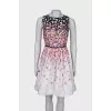 Black and white dress in floral print
