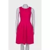 Hot pink pleated dress