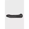 Black leather ballerina shoes