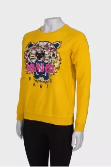 Sweatshirt with signature print
