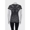 Black and white print T-shirt