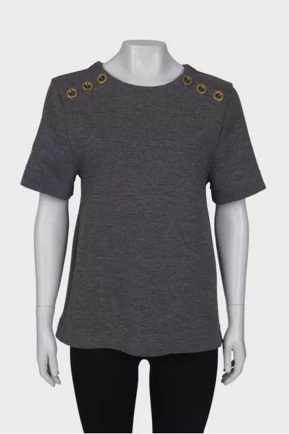 Gray wool t-shirt