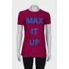 Pink T-shirt with lurex