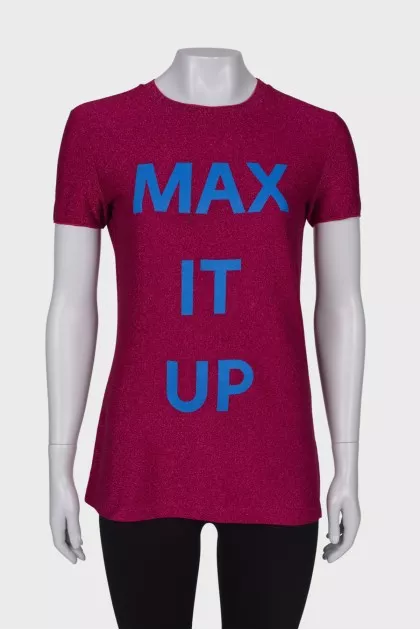 Pink T-shirt with lurex