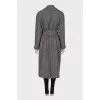 Black and white herringbone coat with tag