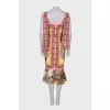 Tie silk dress