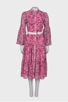 Maxi dress with belt
