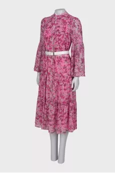 Maxi dress with belt