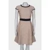 Beige fitted dress