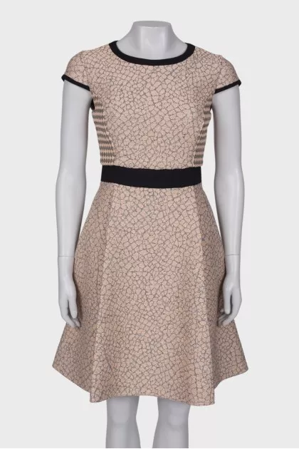Beige fitted dress