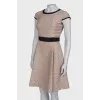 Beige fitted dress