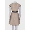 Beige fitted dress