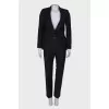 Classic suit with red stripes