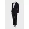 Classic suit with red stripes