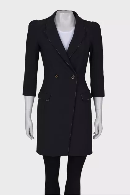 Jacket dress with short sleeves