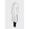 White embossed trench coat with tag