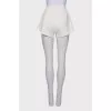 White shorts with buttons
