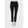 Black straight fit trousers